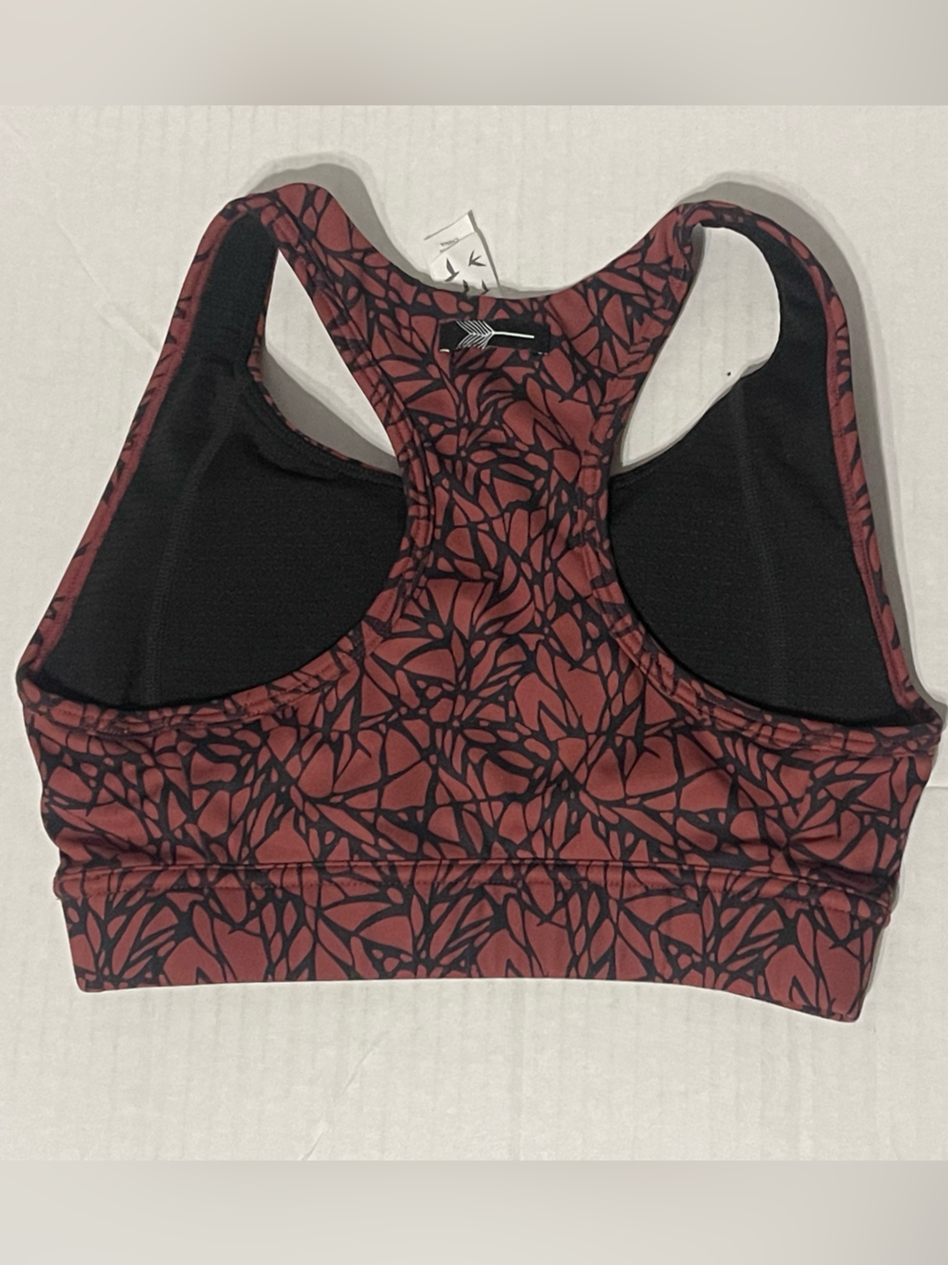 Oiselle Double Breasted Bra - Size 2 - Redwood Monarch - Euc — image 2 of 3